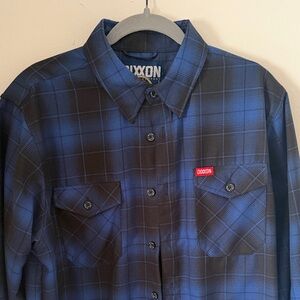 DIXXON Black and Blue Plaid Casual Shirt